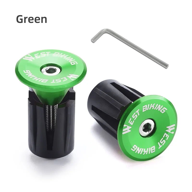 Aluminum Alloy Handlebar Bar End Plugs - 6061, Mechanical Expansion, 8 Colors