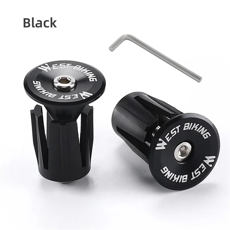 Aluminum Alloy Handlebar Bar End Plugs - 6061, Mechanical Expansion, 8 Colors