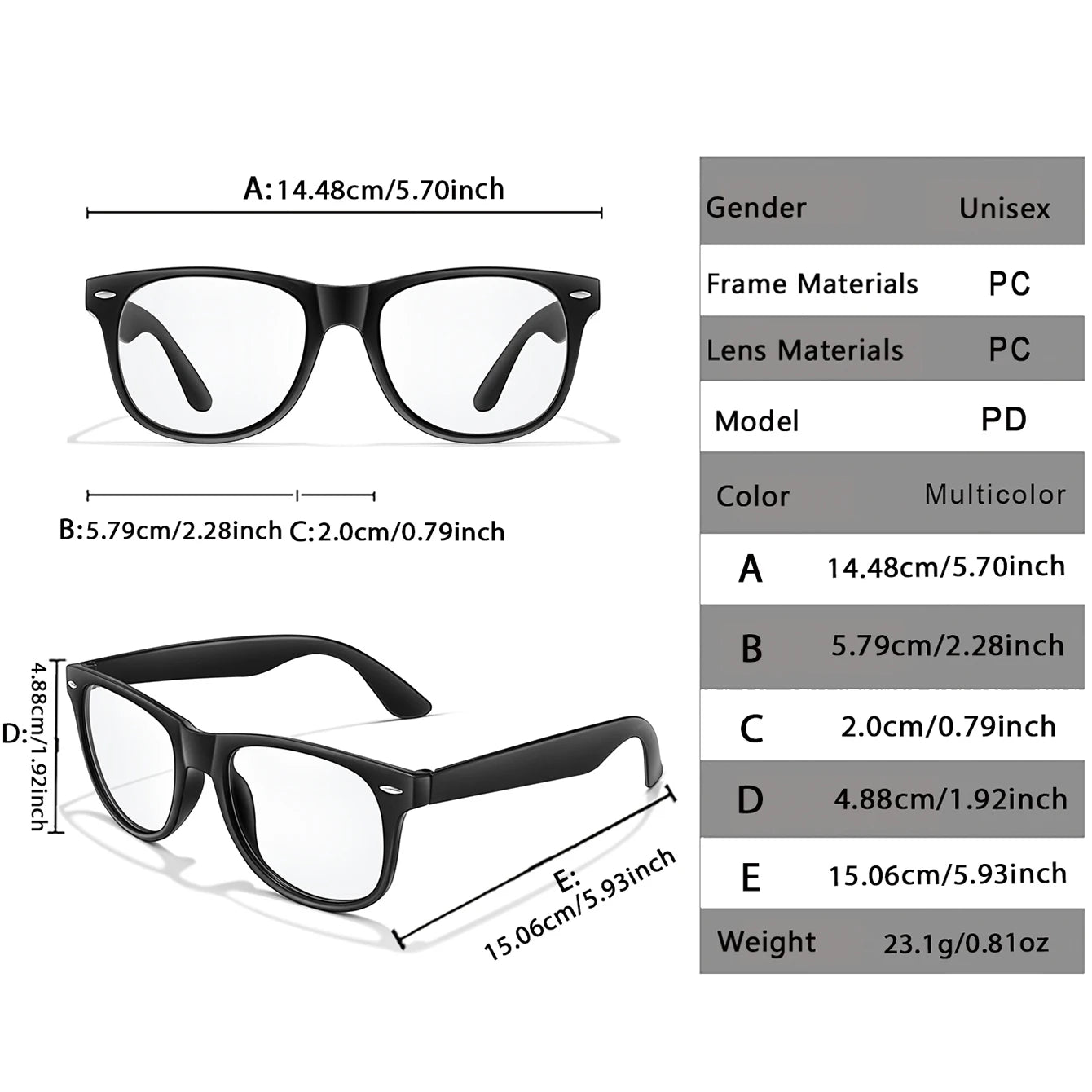 Gafas de Miopía Redondas Vintage - Lentes Graduadas Ligeras 0 a -4.0