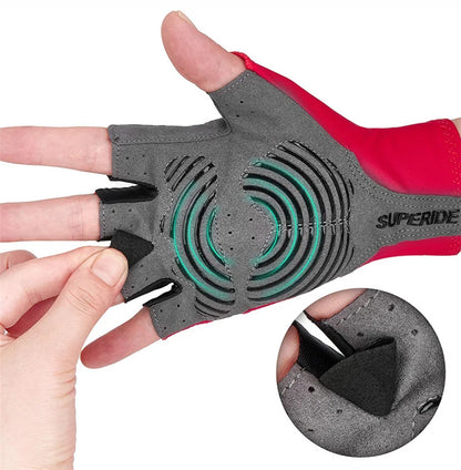 Half Finger Cycling Gloves - Padded, Anti-Sweat, Breathable, 6 Colors, S-XL