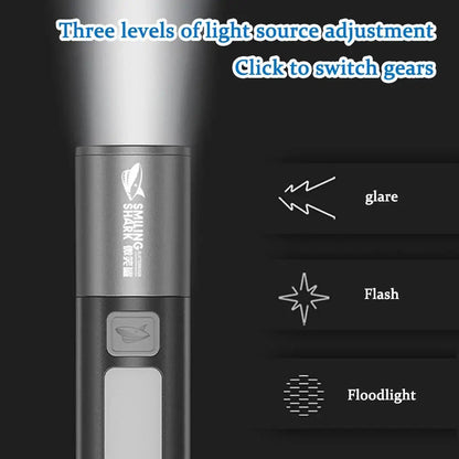 Waterproof USB Rechargeable LED Flashlight with Bicycle Stand deideas