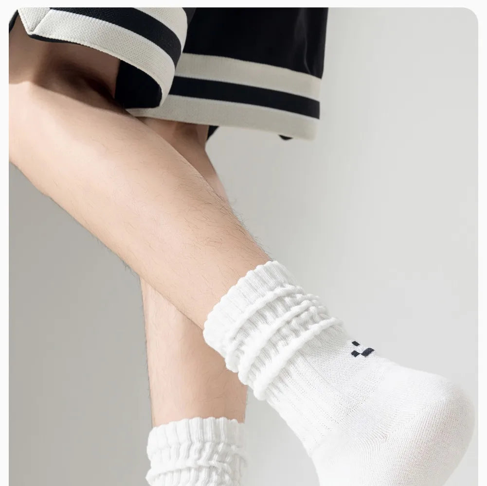 Cotton Crew Socks – Soft Blend Mid-Tube, Unisex 35-44