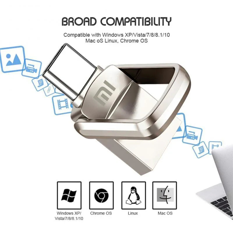 Xiaomi USB Flash Drive 1TB 2TB USB 3.0 High Speed Car Electronic Accessory Adapter Plug Play Video Large Storage Flash Drive deideas