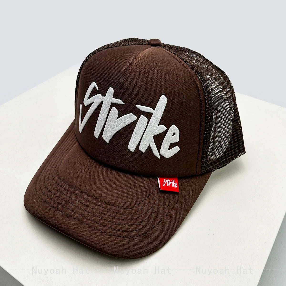 Strike Printed Letter Trucker Cap, Unisex