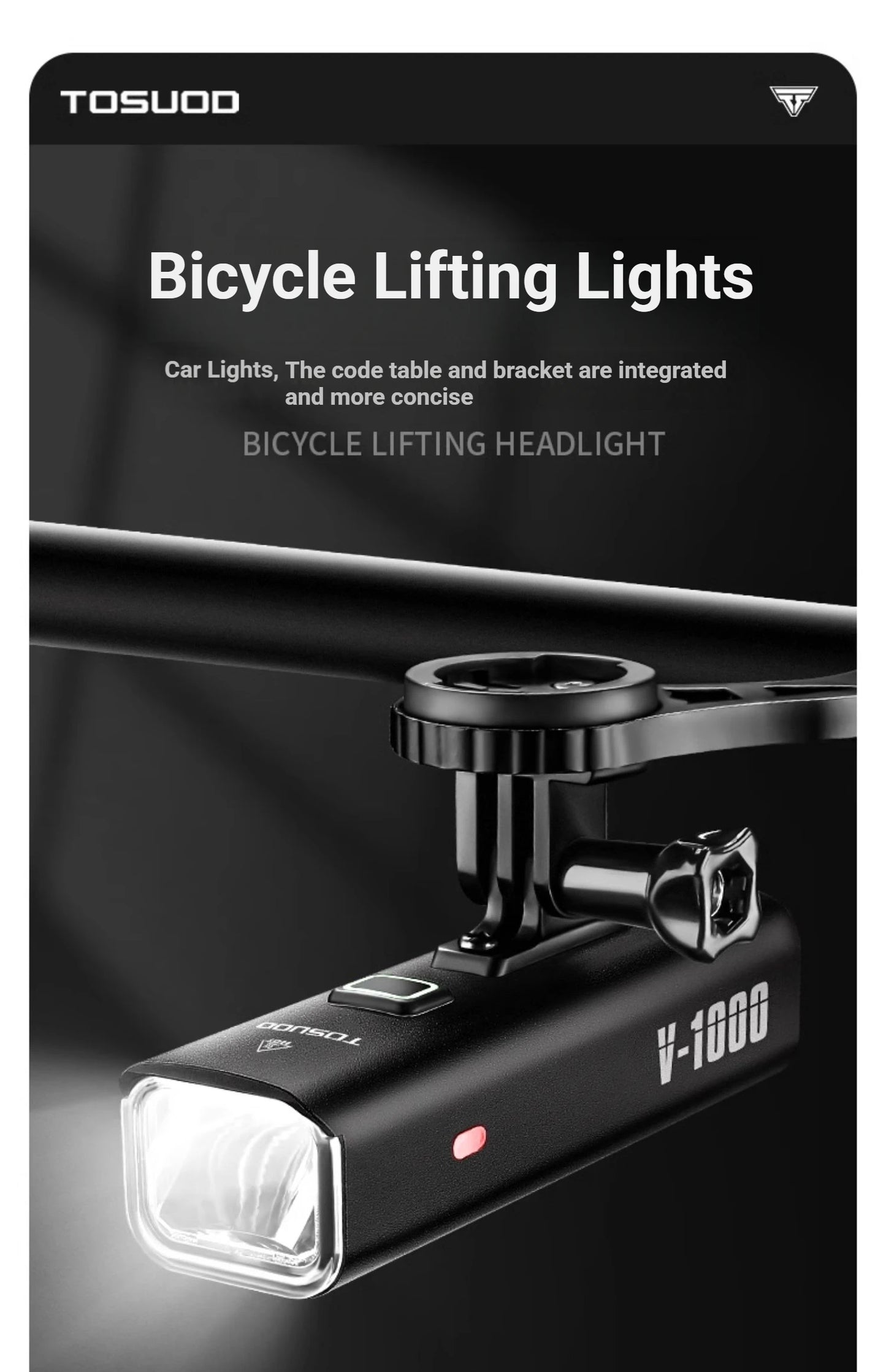 Rechargeable Bike Light - Up to 1500 Lumens, IPX6, 4800mAh, USB, 6 Models