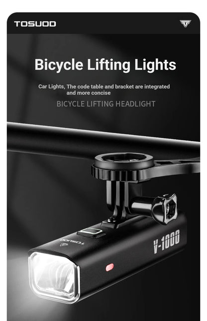 Rechargeable Bike Light - Up to 1500 Lumens, IPX6, 4800mAh, USB, 6 Models