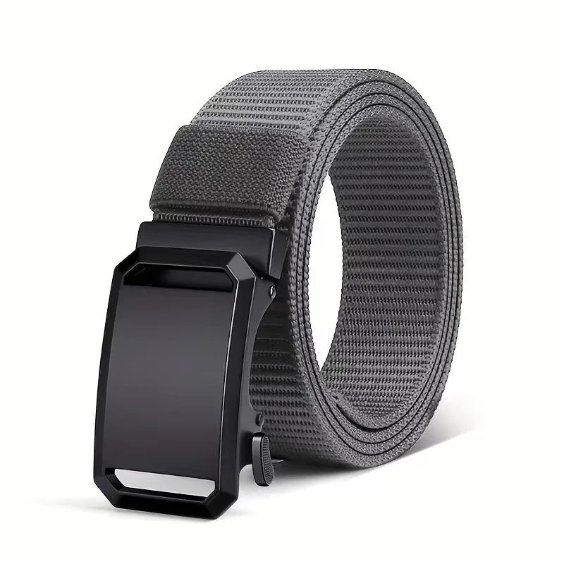 Canvas Tactical Belt - Automatic Buckle, 3.8cm, 125cm, 6 Colors, Unisex