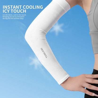 Mangas para brazos de seda helada – Protección UV UPF 50+, refrescantes y de secado rápido | 1, 2 o 3 pares
