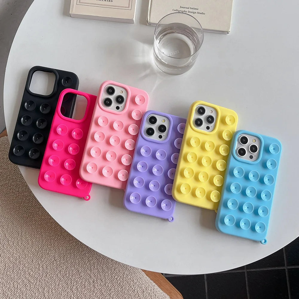 Silicone iPhone Case with Lanyard - Shockproof, Anti-Slip, 6 Colors, iPhone 11-17 Pro Max