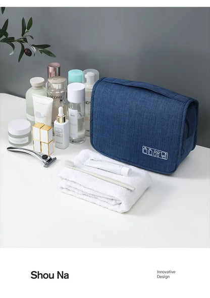 Waterproof Hanging Toiletry Bag - Oxford Fabric, 19x10x24cm, 3 Colors