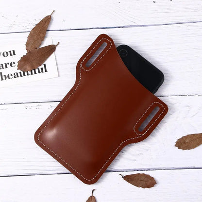 Funda de cuero para teléfono con clip para cinturón – Estuche de cuero sintético para hombres, 2 colores