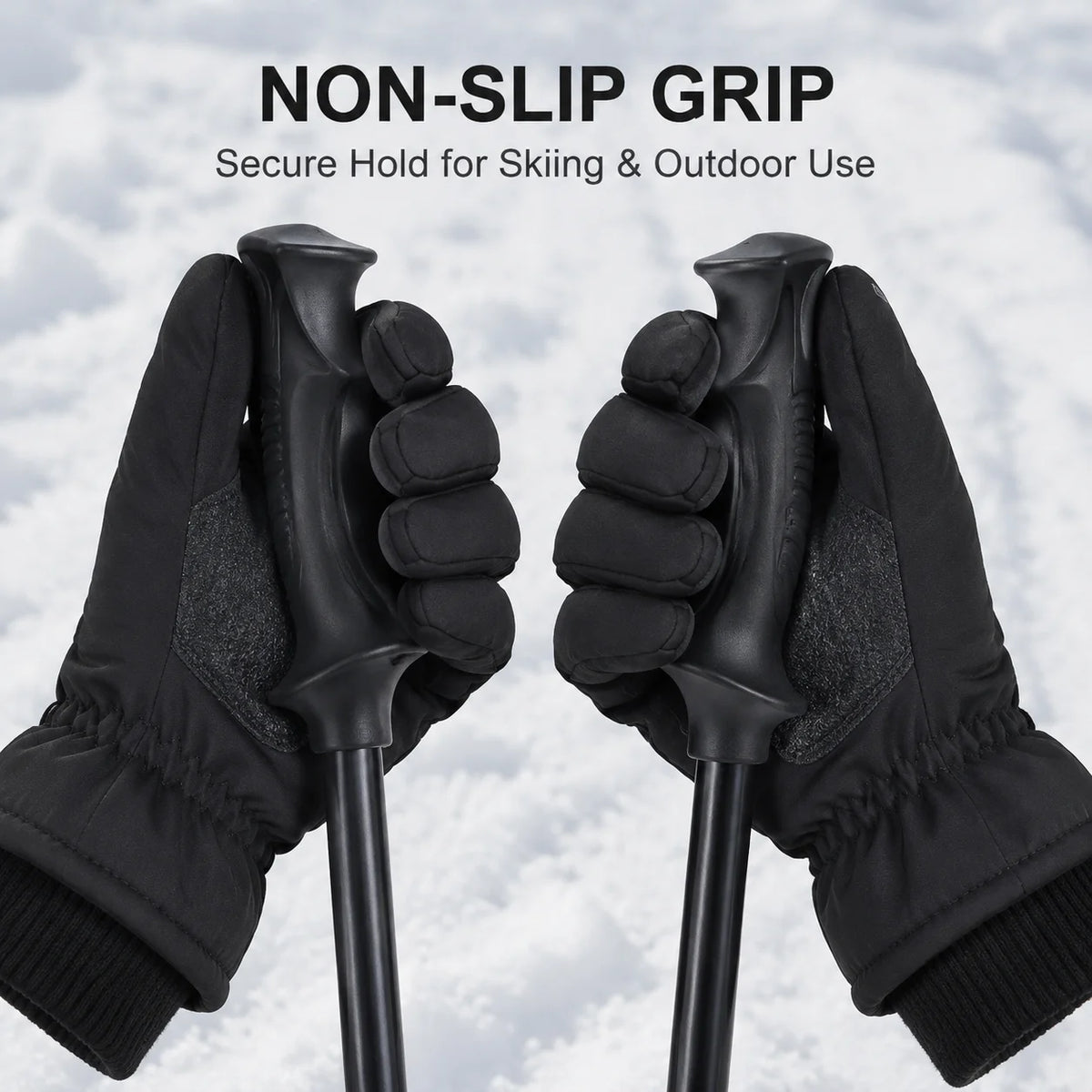Winter Ski Gloves, Touchscreen & Windproof