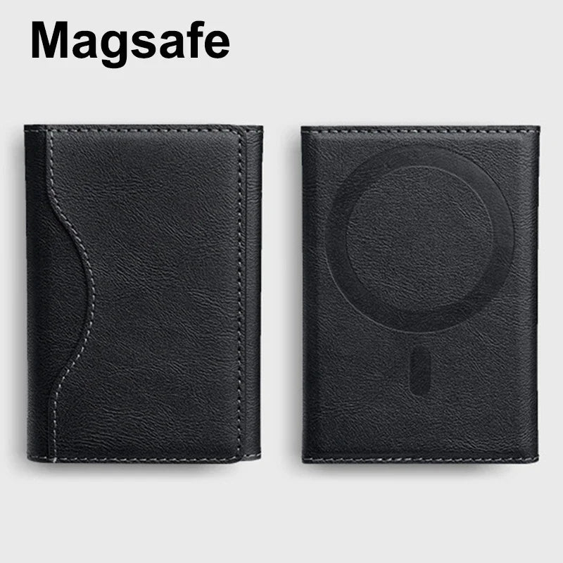MagSafe PU Leather Card Holder – Magnetic Wallet for iPhone 12 to 17 Pro Max