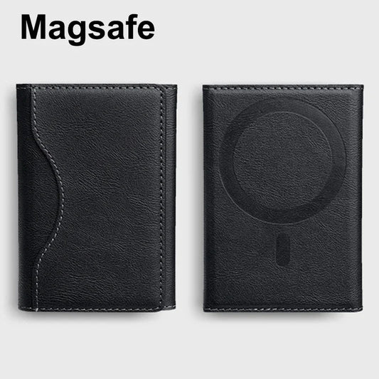 Tarjetero MagSafe de piel sintética – Cartera magnética para iPhone 12 a 17 Pro Max