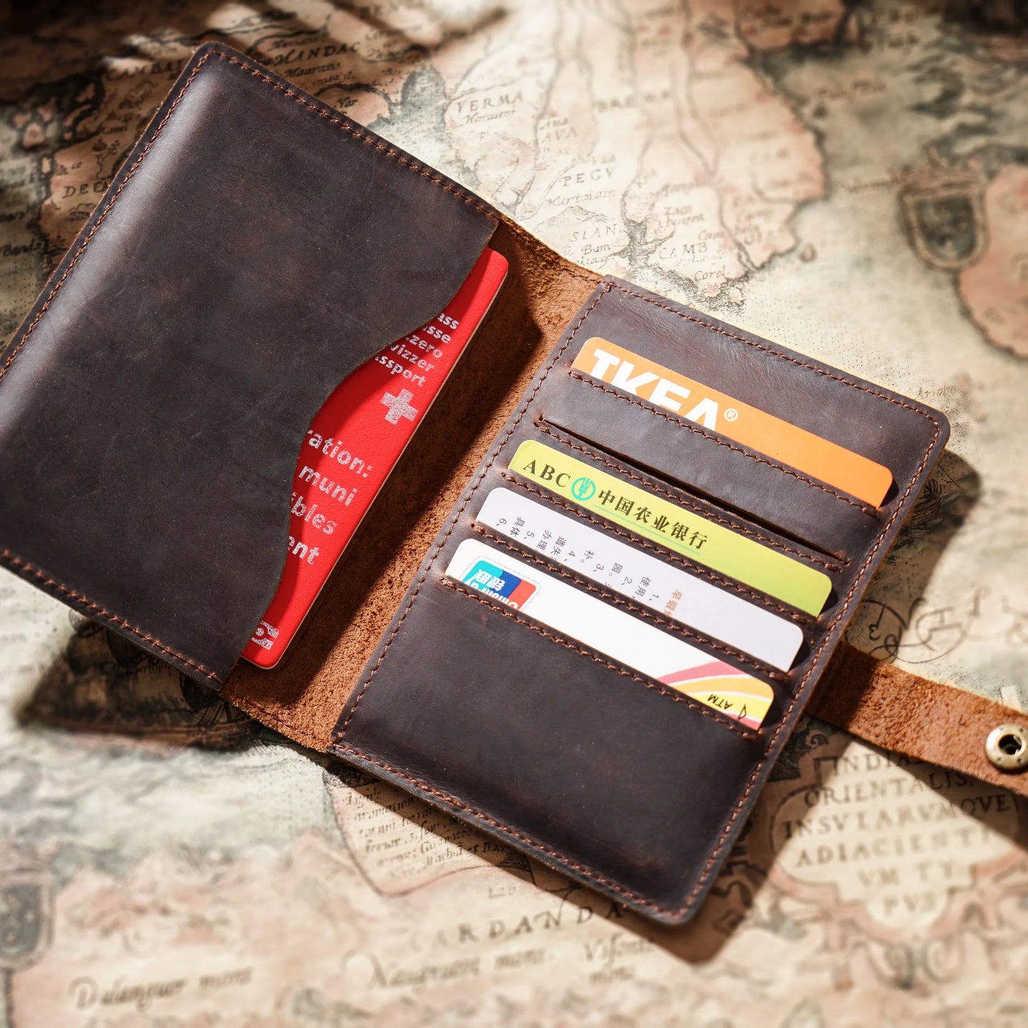 VoyagePact Leather Passport Holder & Travel Organizer