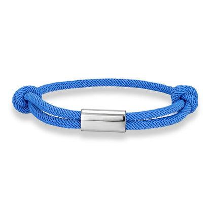 Personalized Rope Bracelet – Custom Name Engraving | Unisex Boho Nautical