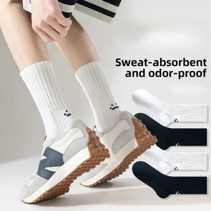 Cotton Crew Socks – Soft Blend Mid-Tube, Unisex 35-44