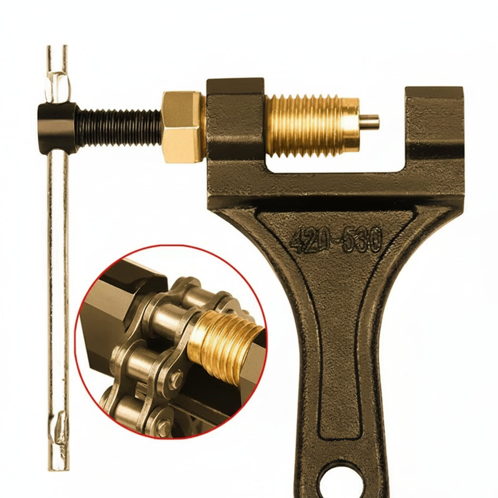 Motorcycle Chain Breaker & Link Splitter Tool Universal 420-530 Carbon Steel