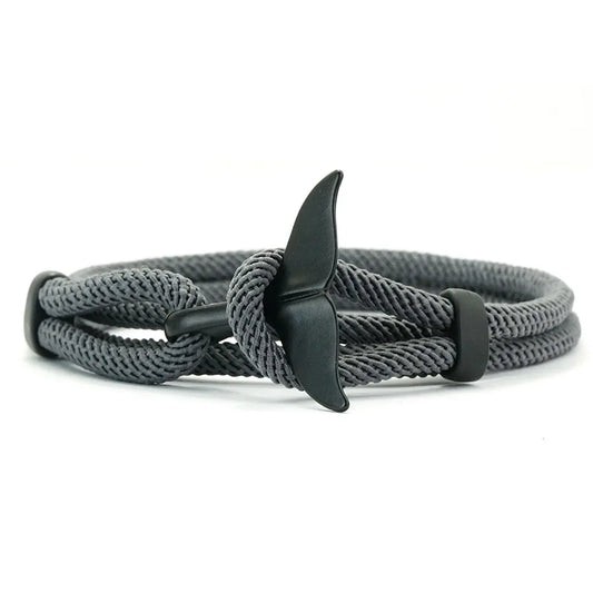 Tidal - Pulsera con dije de cola de ballena, ajustable, unisex