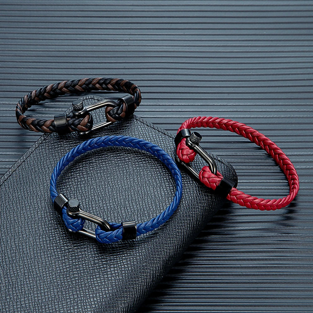 Pulsera Minimalista de Cuero - Cierre Magnético, Acero Inoxidable, 6 Colores, 4 Tamaños, Unisex