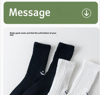 Cotton Crew Socks – Soft Blend Mid-Tube, Unisex 35-44