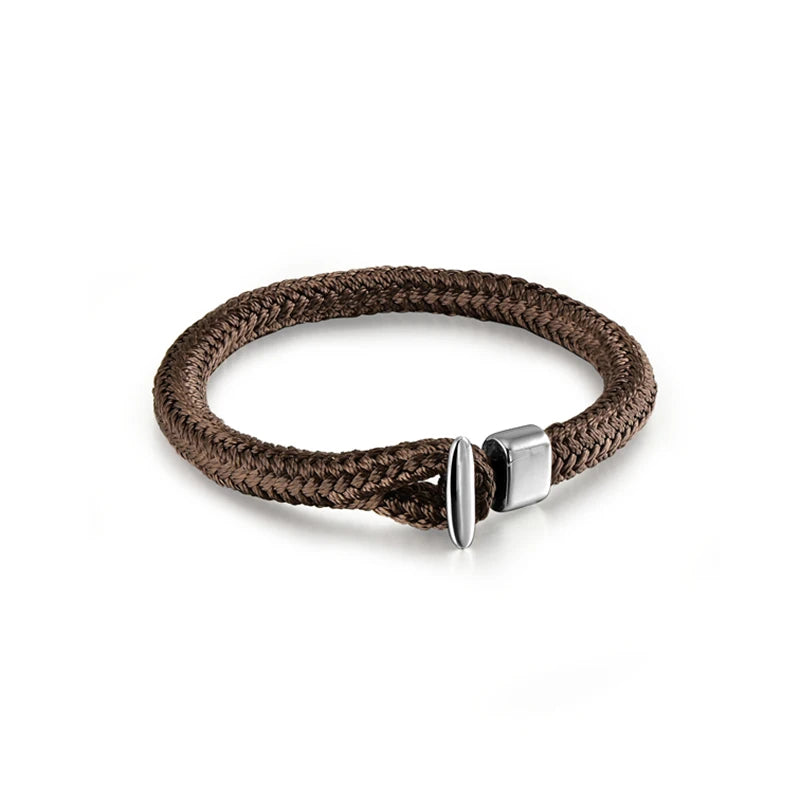Nautical Rope Bracelet - Stainless Steel Hook, Adjustable