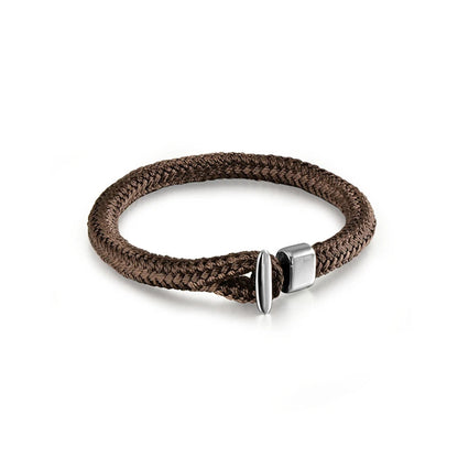 Nautical Rope Bracelet - Stainless Steel Hook, Adjustable