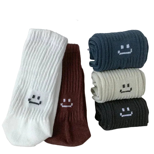 Crew Socks 5-Pack – Mixed Solid Colors | Soft, Breathable & Effortlessly Chic (Unisex)