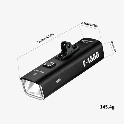 Rechargeable Bike Light - Up to 1500 Lumens, IPX6, 4800mAh, USB, 6 Models