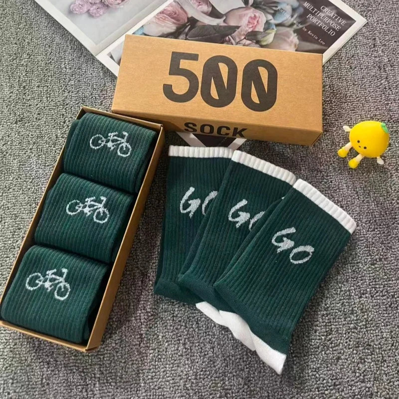Cyclist Cotton Socks 3-Pack Gift Box – Zero Emission, Pure Style