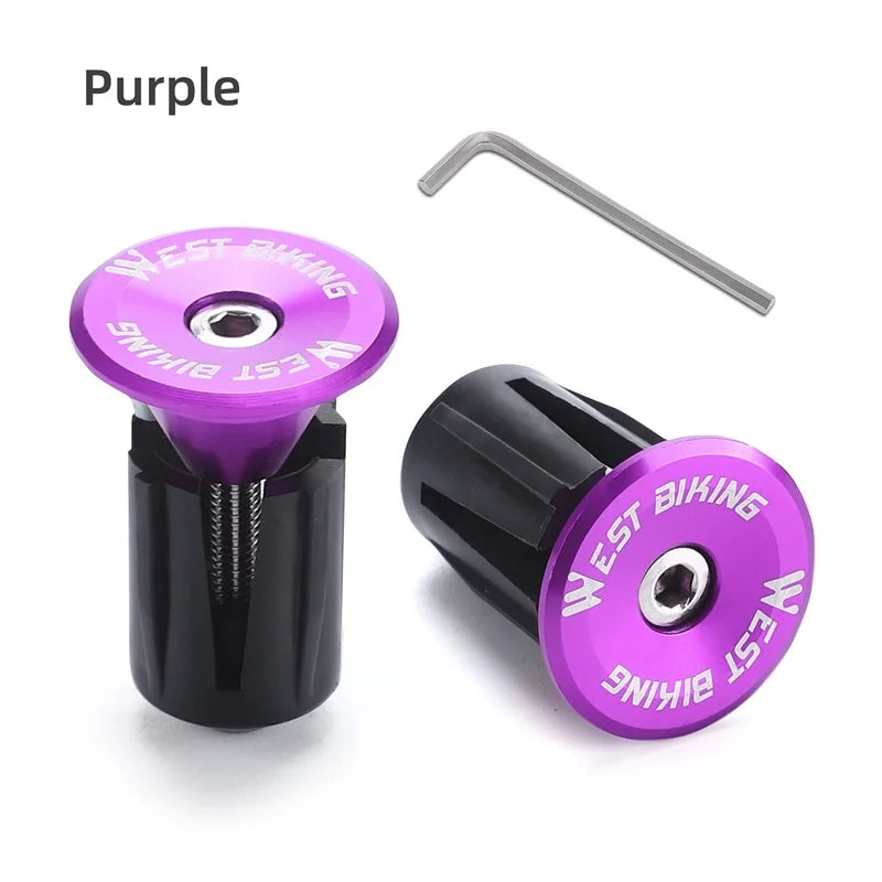 Aluminum Alloy Handlebar Bar End Plugs - 6061, Mechanical Expansion, 8 Colors