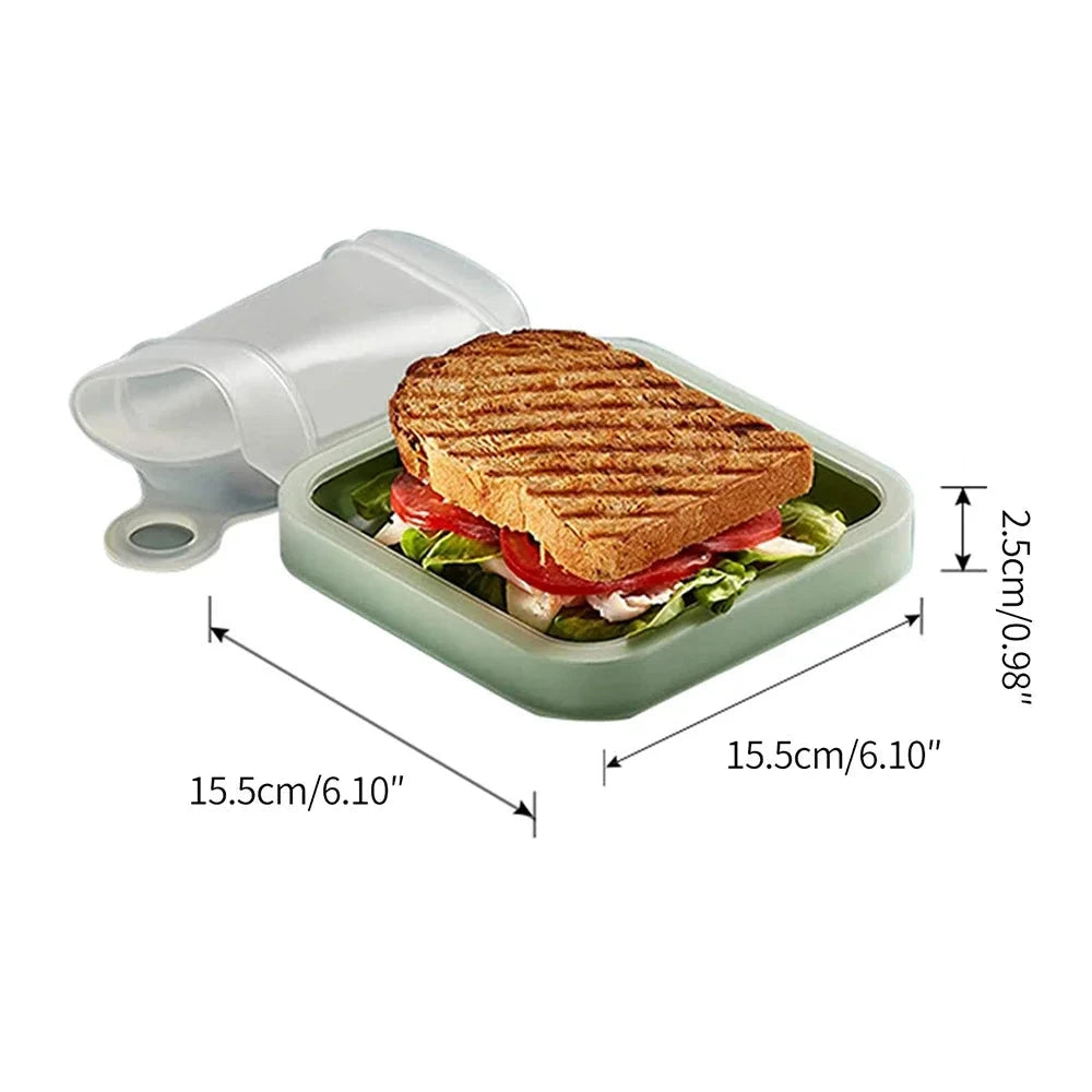 Portable Silicone Lunch Box  Sandwich & Snack Container deideas