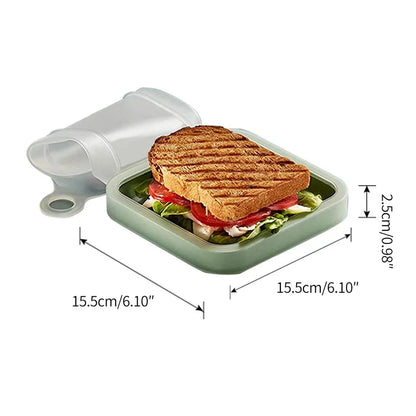 Portable Silicone Lunch Box  Sandwich & Snack Container deideas
