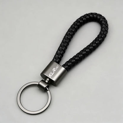 Braided Rope Aluminum Keychain for Kawasaki KLR 650 – Moto & Car Key Fob