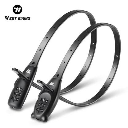 Portable Cable Combination Lock - Zinc Alloy, 3-Digit, 31cm & 53cm, Helmet & Bike