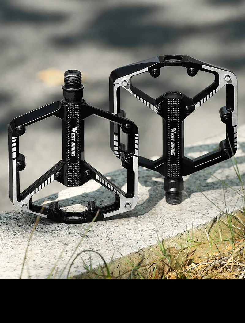 Aluminum Alloy Bicycle Pedals - DU Bearings, Anti-Slip, 12.6x10.3cm, 400g/pair
