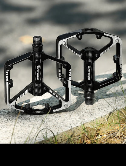 Aluminum Alloy Bicycle Pedals - DU Bearings, Anti-Slip, 12.6x10.3cm, 400g/pair