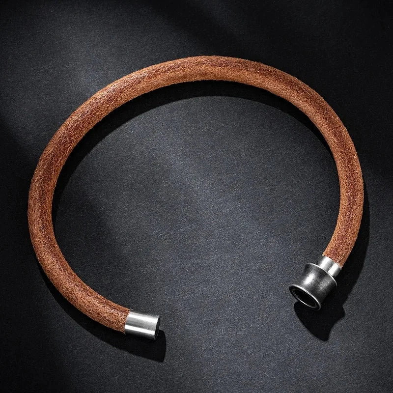 Refined Drive Minimalist Leather Bracelet for Him deideas