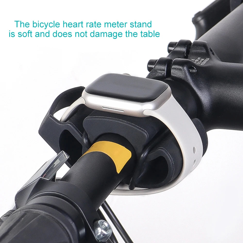 Silicone Bike Watch Mount - Universal Handlebar Holder, 22-35mm, Smartwatch Compatible