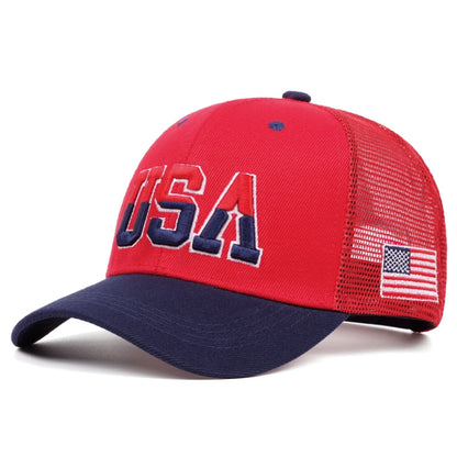 American Flag Baseball Cap, Snapback & Mesh Styles
