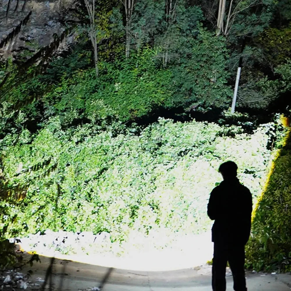 Waterproof USB Rechargeable LED Flashlight with Bicycle Stand deideas