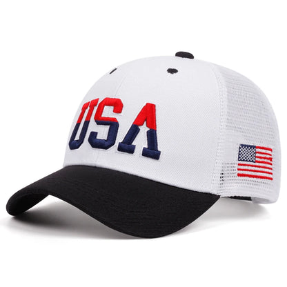 American Flag Baseball Cap, Snapback & Mesh Styles
