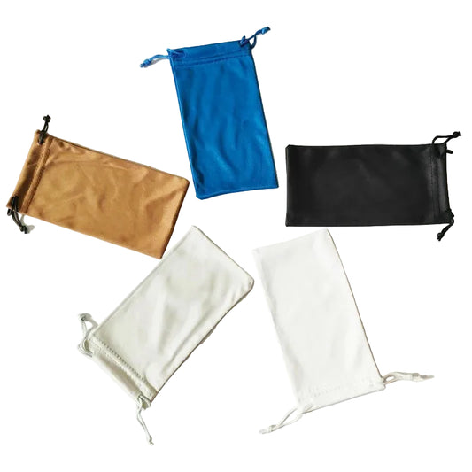 Premium Microfiber Eyeglasses Pouch - Soft Protective Case for Sunglasses & Accessories