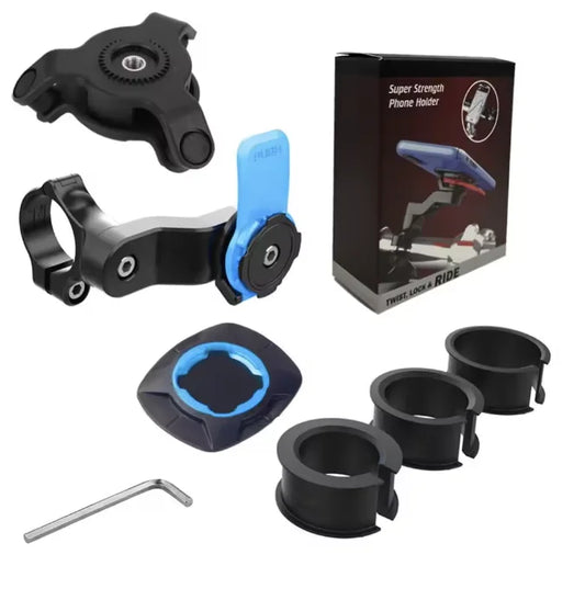 Support de téléphone antichoc rotatif pour guidon de vélo et moto