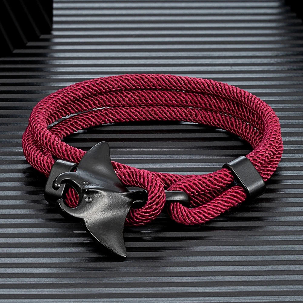 Manta Ray Rope Bracelet Ocean-Inspired Multilayer Design deideas