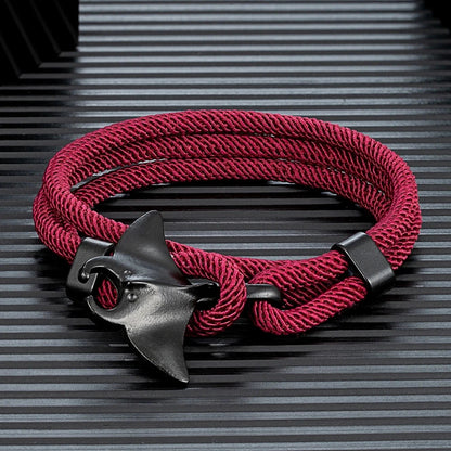 Manta Ray Rope Bracelet Ocean-Inspired Multilayer Design deideas