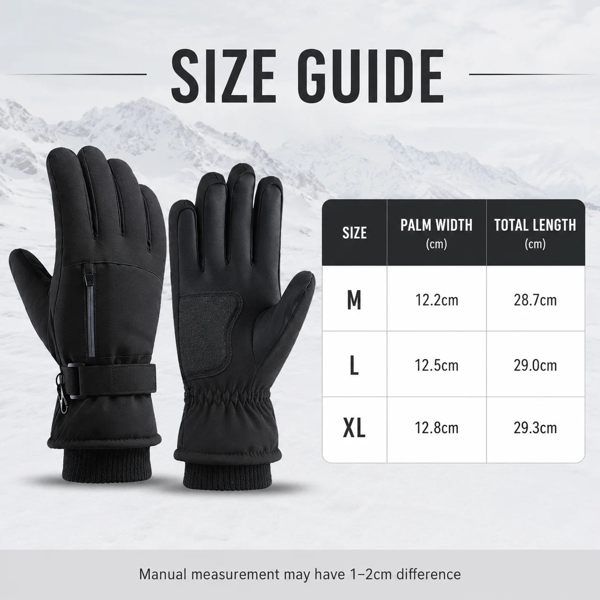 Winter Ski Gloves, Touchscreen & Windproof