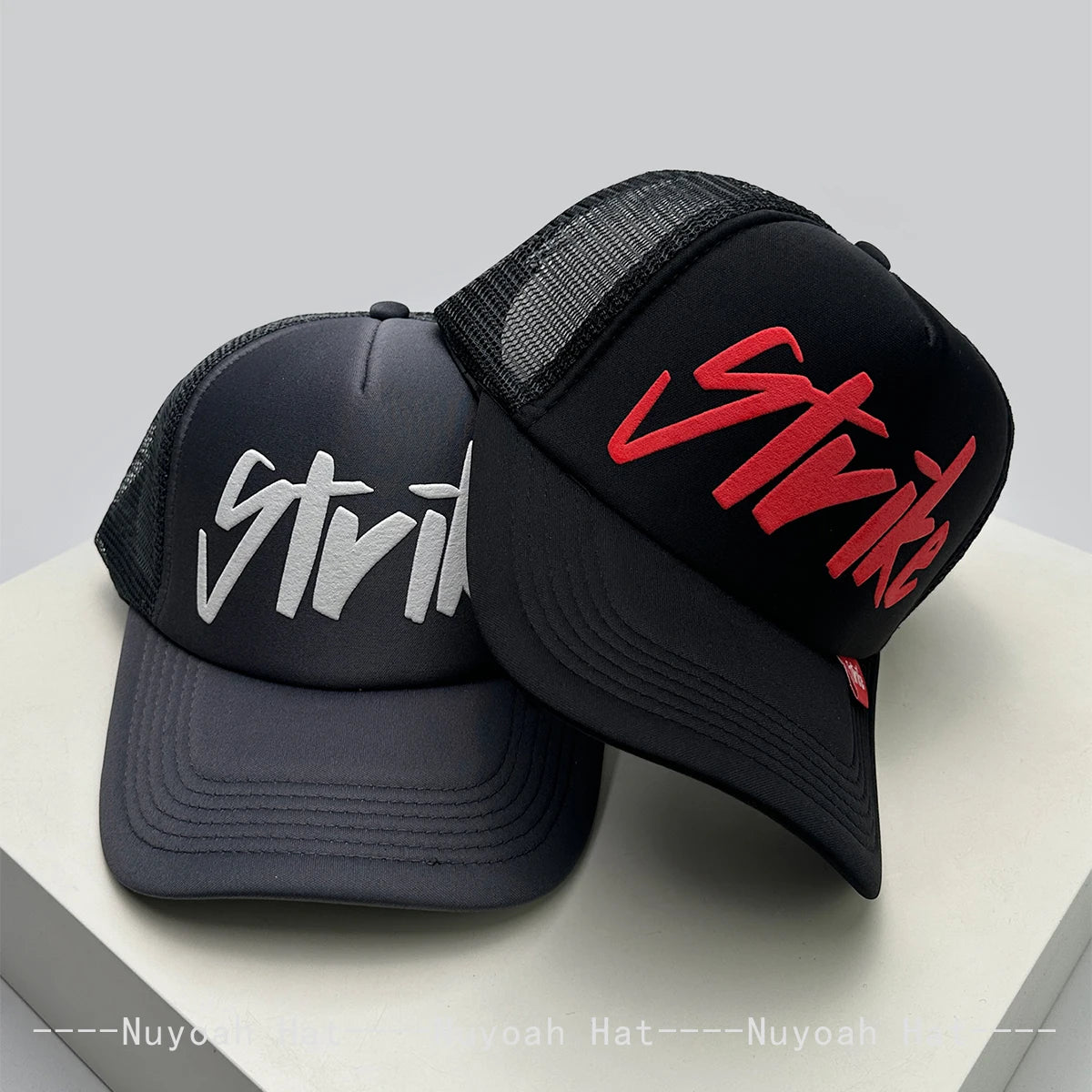 Strike Printed Letter Trucker Cap, Unisex