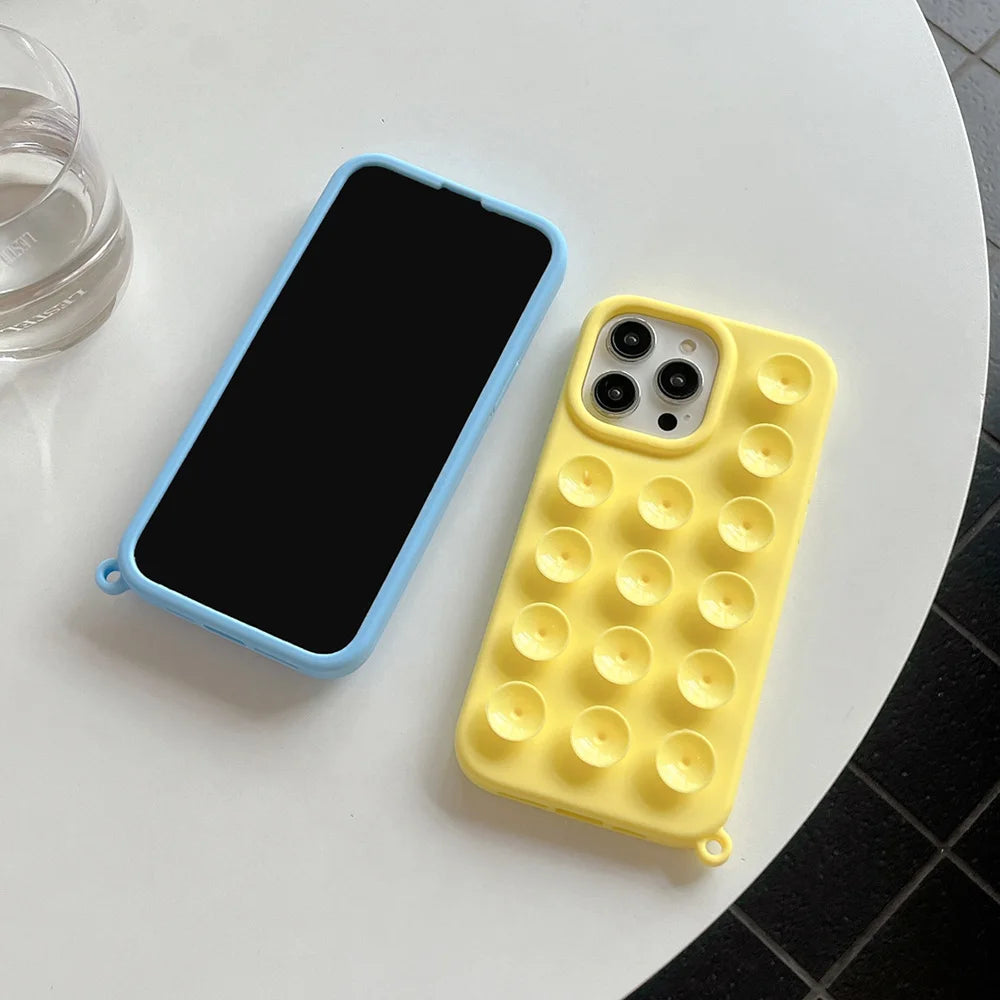 Silicone iPhone Case with Lanyard - Shockproof, Anti-Slip, 6 Colors, iPhone 11-17 Pro Max
