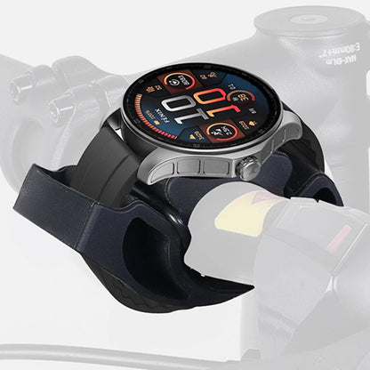 Silicone Bike Watch Mount - Universal Handlebar Holder, 22-35mm, Smartwatch Compatible